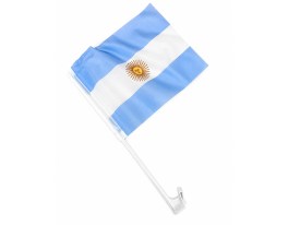 Banderita Argentina con soporte para ventanilla